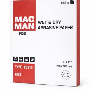 WET AND DRY ABRASIVE PAPER - PAC OF 100PCS - MACMAN